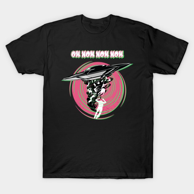 Feed the Saucer: Om Nom Nom Nom T-Shirt by PalmGallery